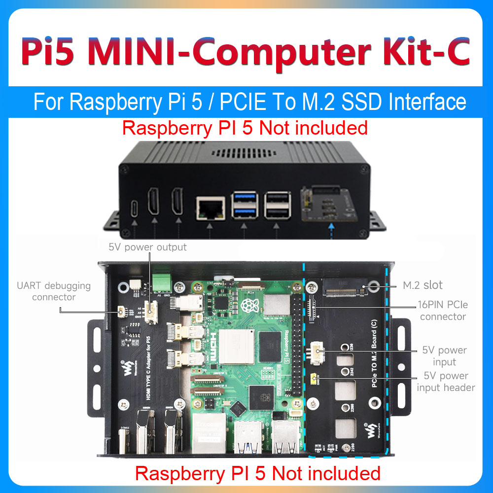 Raspberry Pi 5 Box Case Kit-C  - Argon One V3 M.2 Nvme Case recension och pris