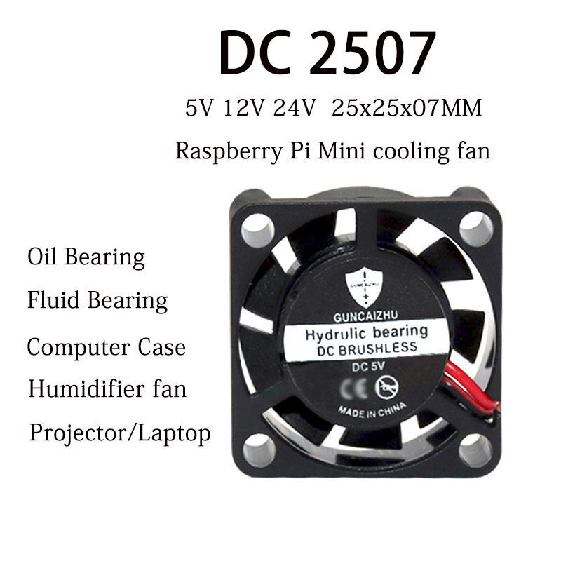 NEW 2507 Fan 25x25x7MM Oil Bea - Raspberry Pi Water Cooling Kit recension och pris